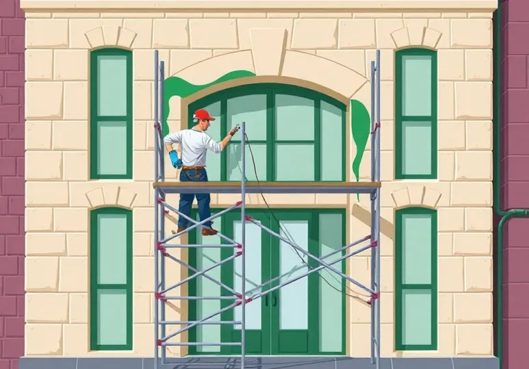 Ravalement de façade en pierre, nettoyage et application d'enduit